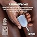 Lena Menstrual Cup Original – Reusable Silicone Period Cup for Heavy Flow, 12-Hour Leak-Free Protection, Soft & Comfortable, Beginner-Friendly Design - Large, Gray