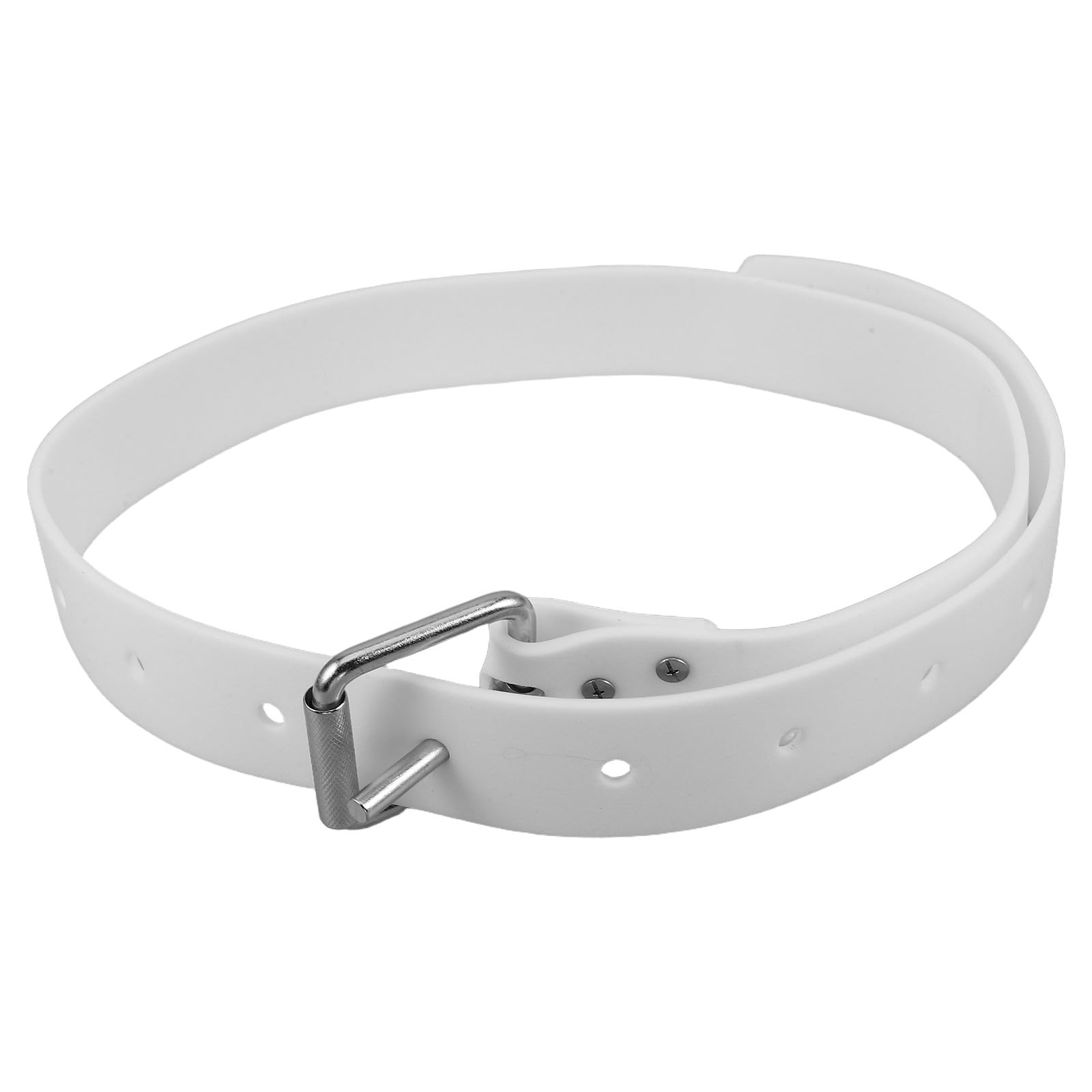 ifundom Ceinture de Lestage de Plongée en Silicone Blanc, Boucle INOX
