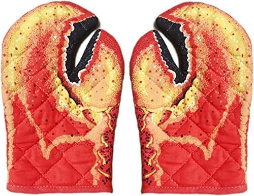 Luvas Antiderrapantes Para Cozimento, Luva De Forno Para Churrasco, Pinças De Caranguejo Luvas Isola