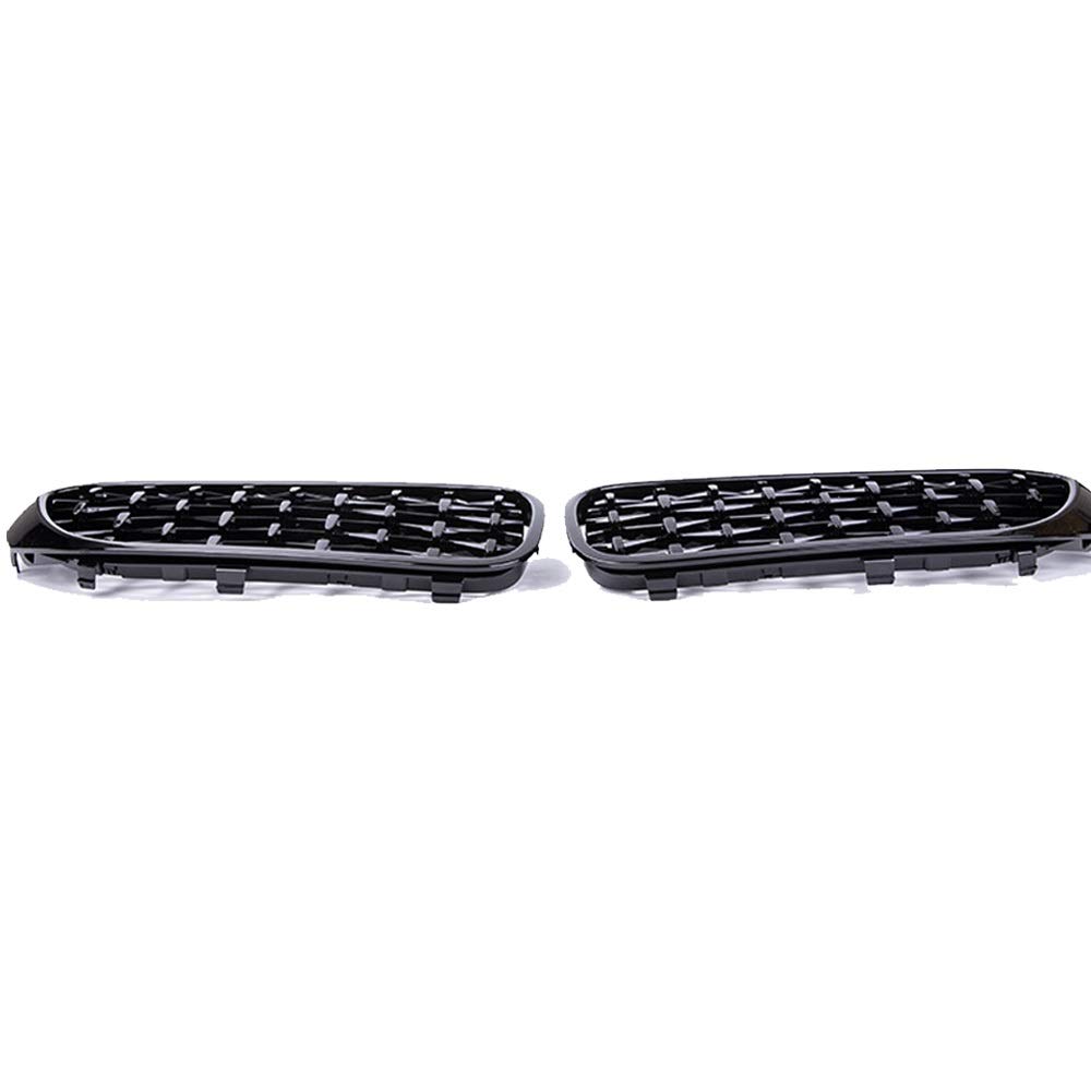 2 szt. Przedni grill samochodowy kratka zderzaka, dla BMW, serii 5 G30 G31 G38 2018 2019 2020 chromowane diamentowe grille wyścigowe styl Meteor