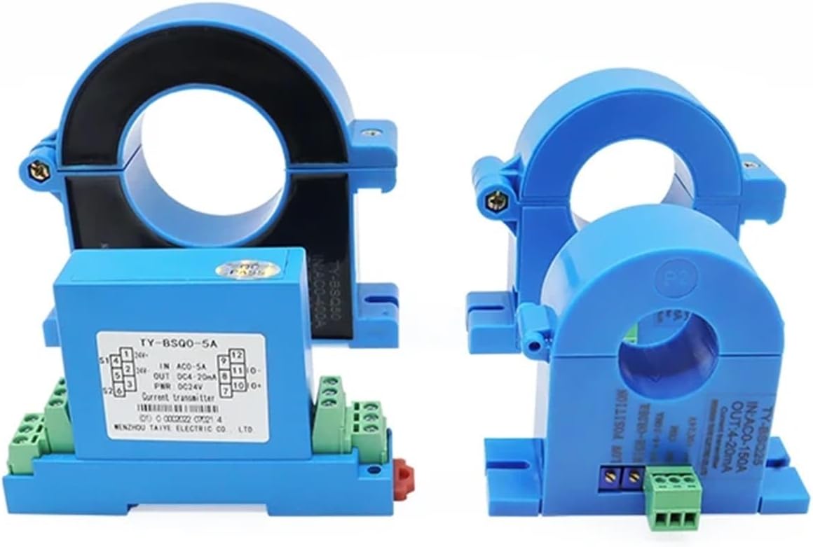 24VDC Split Core Transmitter Current Sensor Transducer with 4-20mA Analogy Signal Output(Hole Size 38mm,0-500A)