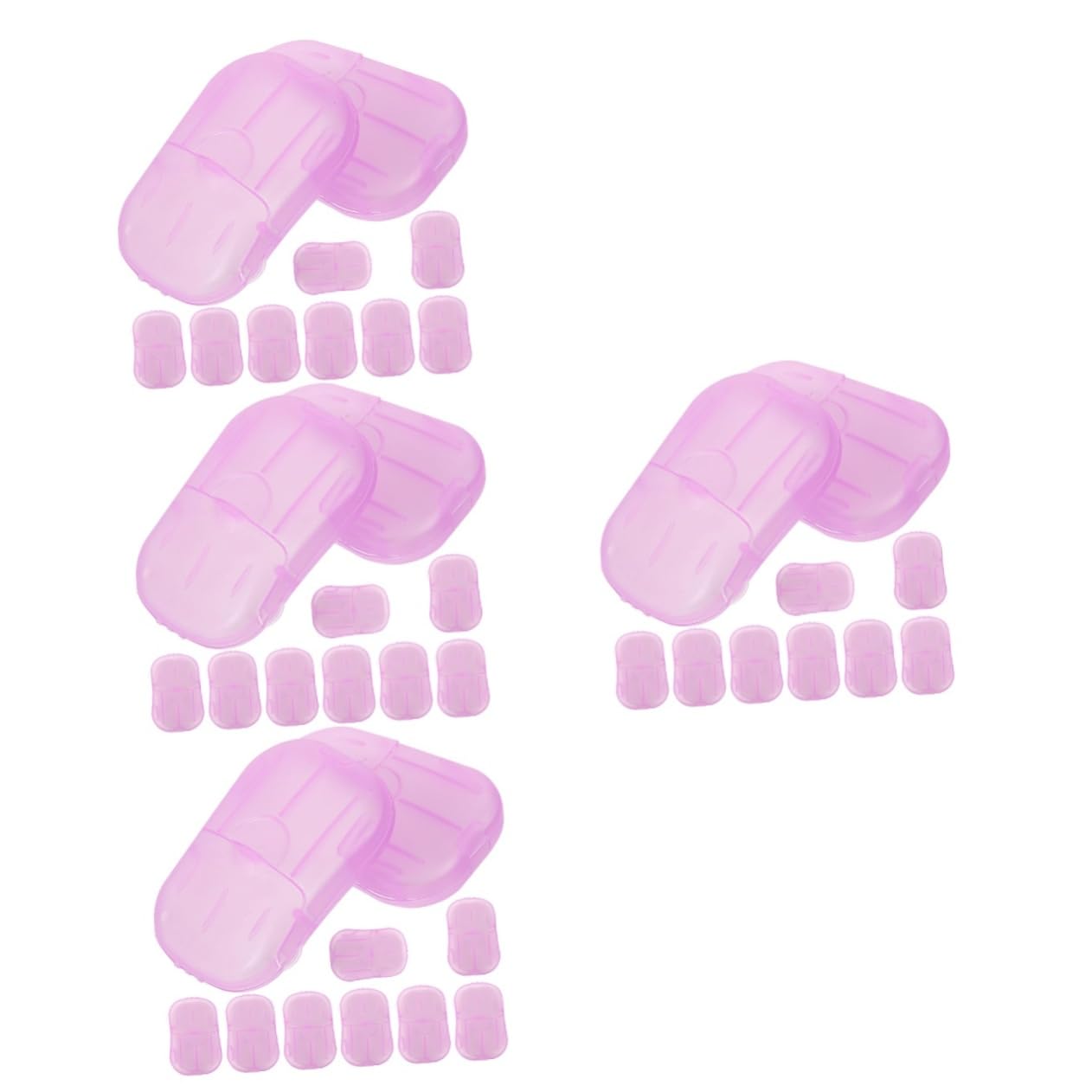 Abaodam 4sets Portable Sheets for Travel Outdoor Activities Camping Hiking Lightweight Safe and Convenient Hand Wash Slices for Anytime 15boxes*4