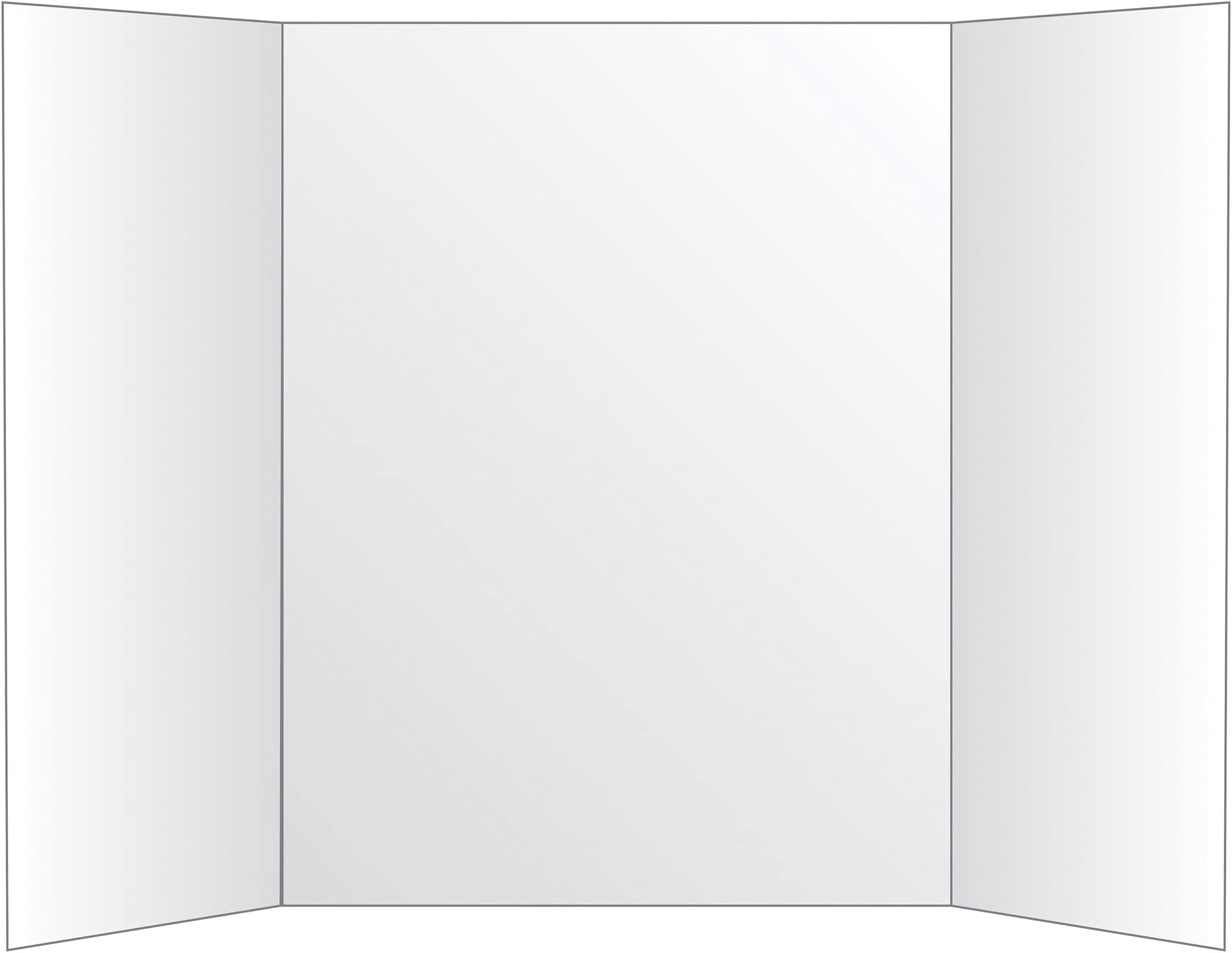 Office Depot 72% Recycled Tri-Fold Corrugate Display Board, 36in. x 48in., White, 26991