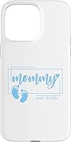 Vista 31 de Mommy Est 2026 Pregnancy Announcement Baby Boy Reveal Case for iPhone 17