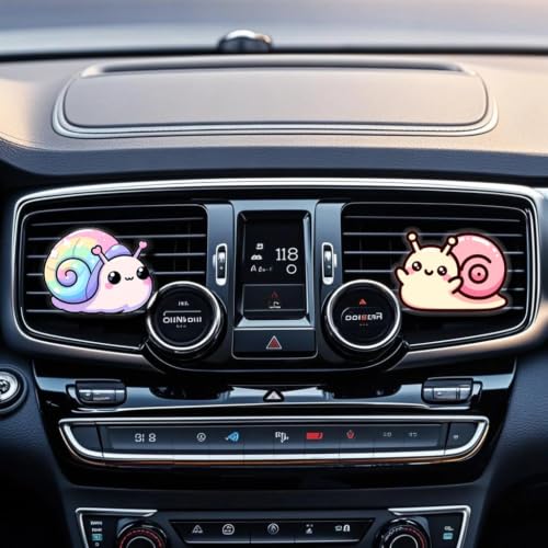 Image of Cute Car Air Freshener Clips,Snail Car Vent Clip,Car Vent Decoration Accessories,Auto Air Conditioner Clip,Automotive Interior Decoration Gifts for Girls and Women