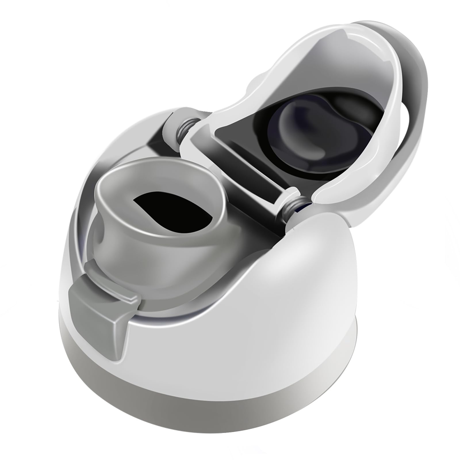 NIGRITY Replacement Cap for Owala FreeSip - One Button Water Bottle Top Lid, Compatible with 16oz, 24oz, 32oz, 40oz - BPA-Free (White)