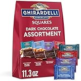 GHIRARDELLI Dark Chocolate SQUARES Assortment, 11.3 oz Bag Premium Assorted Dark Chocolate Candy Individually Wrapped