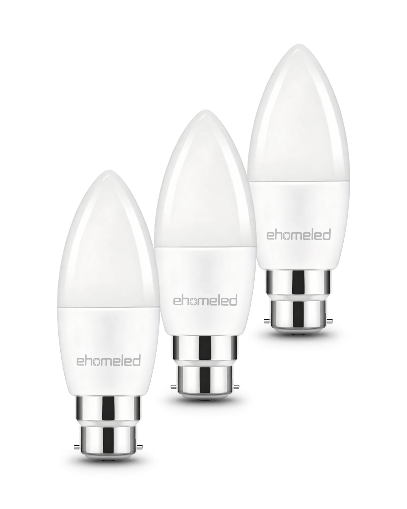 Bayonet Light Bulbs 80W Equivalent 9W B22 Candle LED Bulbs 6500K Cool White