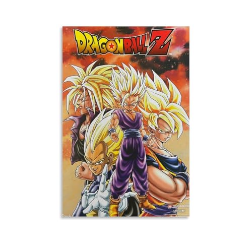 KKPLO Póster decorativo de Dragon Ball Z, lienzo para pared e impresión artística moderna, decoración de dormitorio familiar, 20 x 30 cm