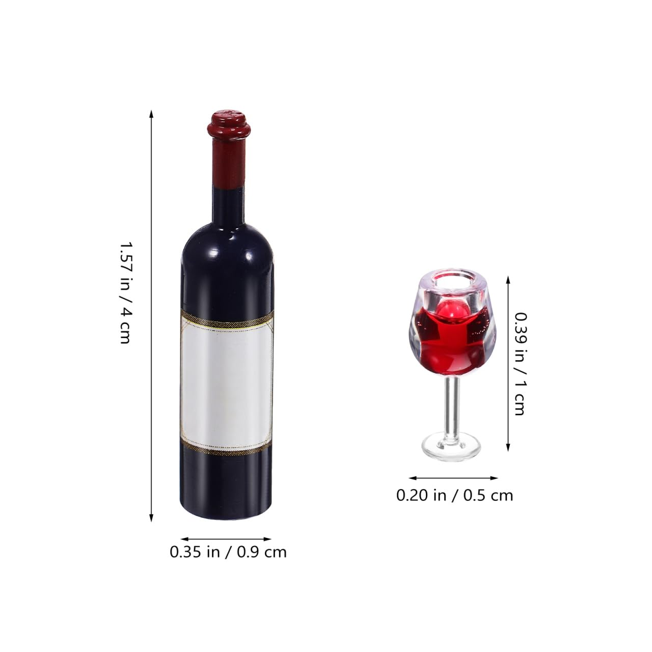 Lot 18 Mini Verres Et Bouteilles à Vin – Échelle 1:12 Pour Maison De Poupée – Accessoires Cuisine Et Bar