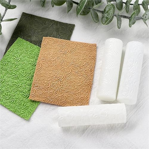 Rouleau texture argile polymère motif Monstera pour bricolage