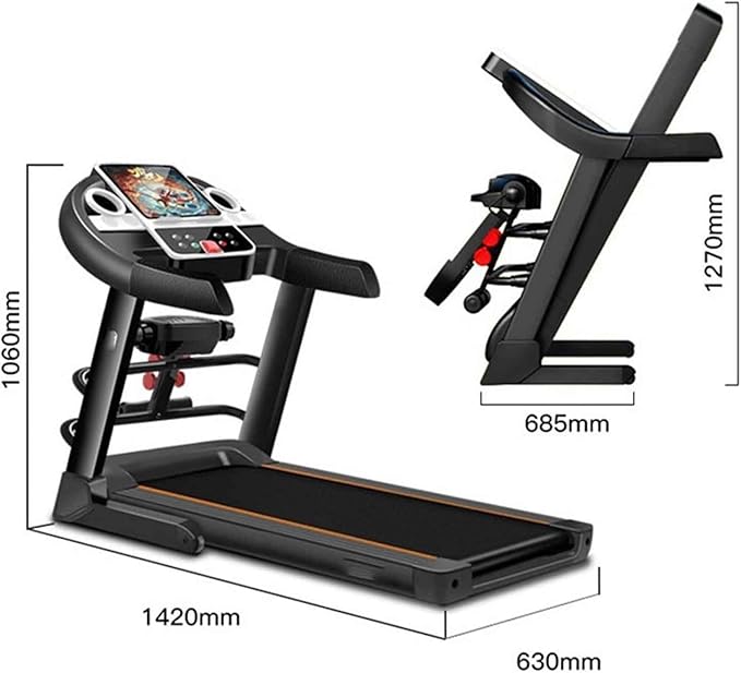 Caminadora Eléctrica Plegable Silenciosa con Pantalla Azul miniatura 3