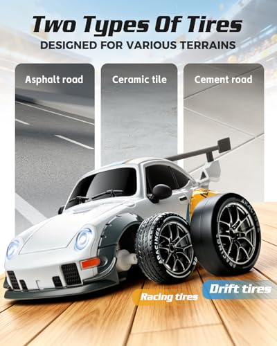 Image of RC Drift Car, White 1 /24 Remote Control Drift Car for Adults Kids