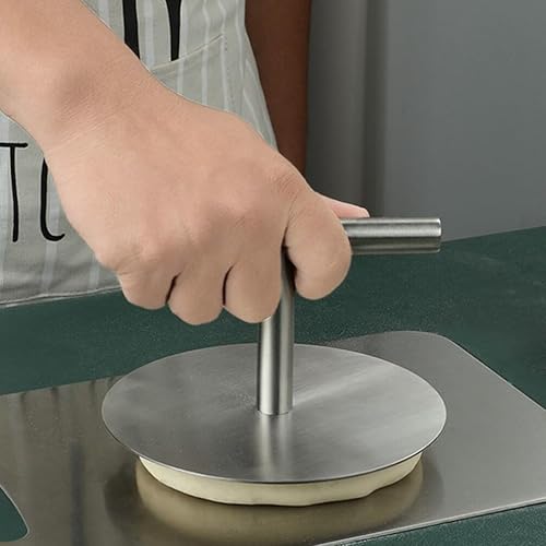 Miniatura 3 de Kichvoe Prensa de hamburguesa de acero inoxidable de 3.5 pulgadas, moldeador de hamburguesas, moldeador de hamburguesas antiadherente, molde redondo