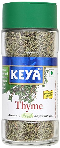 Image of Keya Thyme | Freeze Dried | Seasoning for Meats, Soups, Sauces, and Vegetables | Rich in Antioxidants & Supports Respiratory Health | No Artificial Flavours or Colours | 17g (Pack of 3)