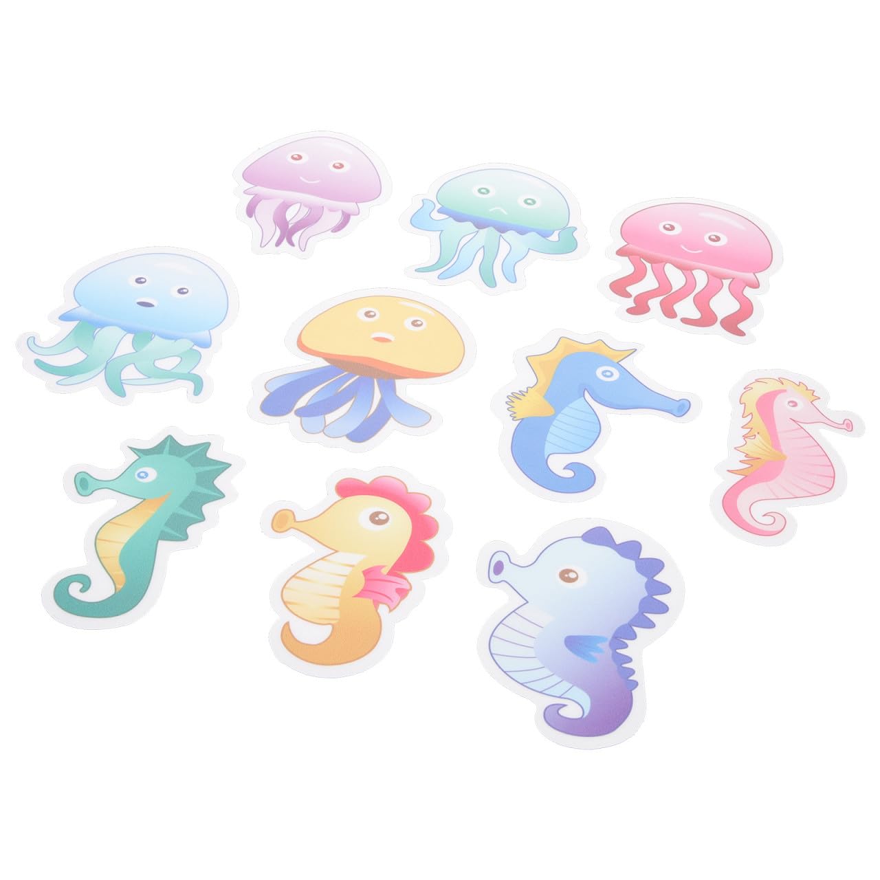 IMIKEYA 40piezas Pegatinas Antideslizantes para Bañera Diseño De Animales Marinos Decoración Infantil para Baño Adhesivos Impermeables para Suelo y Paredes