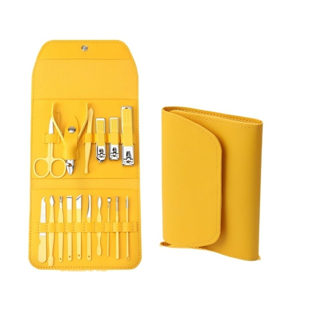 Nagelknipser, Faltbarer Nagelknipser, 16-teiliges Maniküre-Set, tragbares Pflege-Set, Nagelset