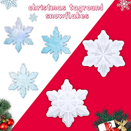 Lukinuo Christmas Resin Molds 3Pcs Snowflake Resin Mold Snowflake Silicone Casting Mold 3D Ice Crystal Resin Ornament Molds For Epoxy Resin Jewelry Pendant Winter Christmas Tree Home Hanging Ornament #TOP2