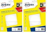 Avery ETE003 Boite de 48 Etiquettes multi usages 64 x 133 mm Blanc (Lot de 2)