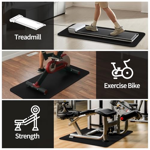 Tapete para cinta de correr de alta densidad y alfombrilla protectora para bicicleta 4