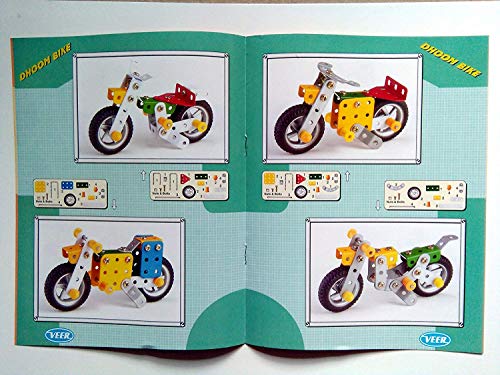Image of Class Fun- Kids Metal Construction Based Educational Toy Dhoom Bike 16 Functioning 16 Super Bike, Age 5+ (Multicolour)