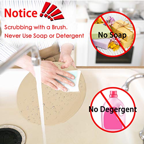 GEEBOBO Pizza Stone for Oven and Grill, Free Wooden Pizza Peel Paddle,Durable and Safe Pizza Stone for Grill,Thermal Shock Resistant Cordierite Cooking Stone,Baking Stone (10 inch)