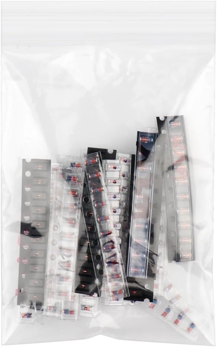 CAALO 20 Pieces LL34 SMD Zener Diode Combination Kit 12W 0.5W 1206 (3V~51V) Combination Kit