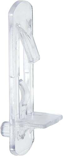 20 pasadores de plástico con bloqueo para estantes de 0.236 pulgadas, 34 pulgadas de plástico transparente para estante de bloqueo para orificio de