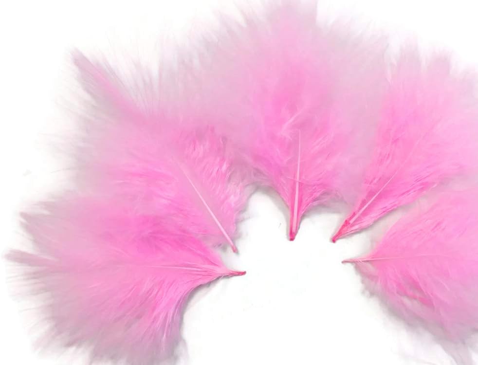 1 Pack - Candy Pink Turkey Marabou Short Down Fluff Loose Feathers 0.10 Oz. Fan Doll Fishing Supplier | Moonlight Feather