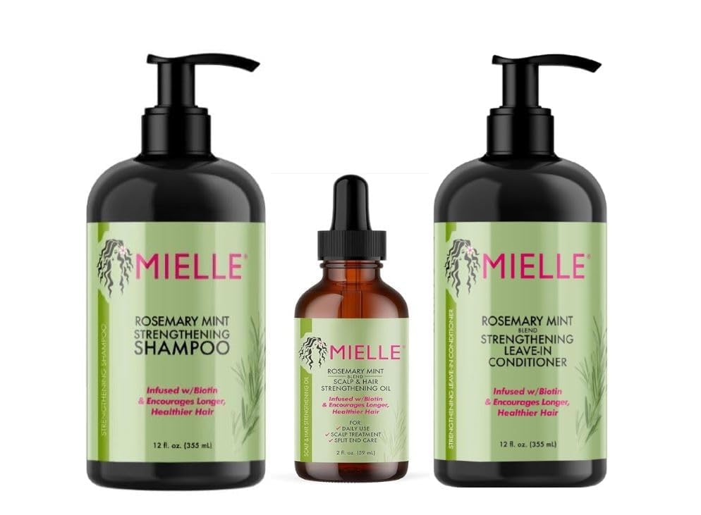 Bundle Natural Scalp & Hair Strengthening Oil 59 ML & Shampoo 355 ML & Conditioner 355 ML