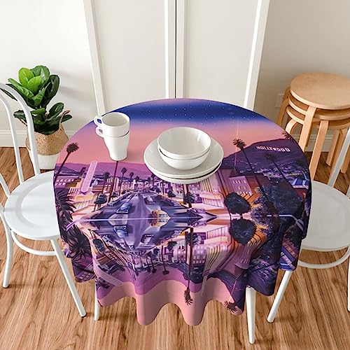 Nappe ronde infroissable 152 cm pour table sans pli - 8