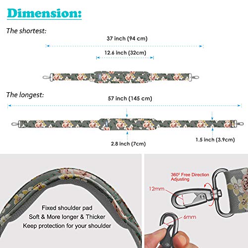 Image of ZINZ Bag Shoulder Strap, Padded Adjustable Shoulder Strap Replacement