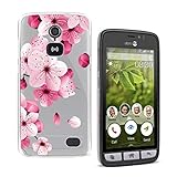 HHUAN Hülle für Doro 8031 Semi-Transparent Hülle Dünn Weiche Silikon Saflor Stoßfest Handyhülle Tasche Schale Bumper TPU Schutzhülle Cover für Doro 8031 (4.5