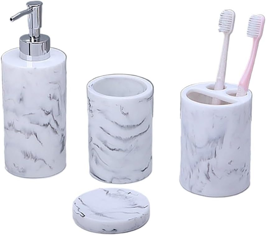Hotel Bathroom Supplies Hand Sanitizer European Marbled Wash Set Resin Four-Piece