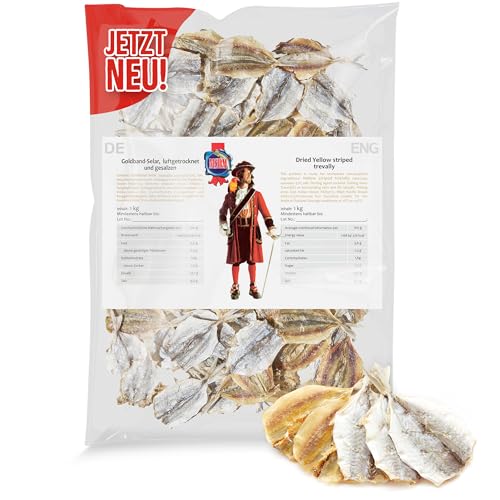 Goldband Selar Original 1kg - Fisch Jerky I High Protein I Snacks I Trockenfisch Omega 3 I Beef Jerky, Trockenfleisch & Chips Snack Alternative