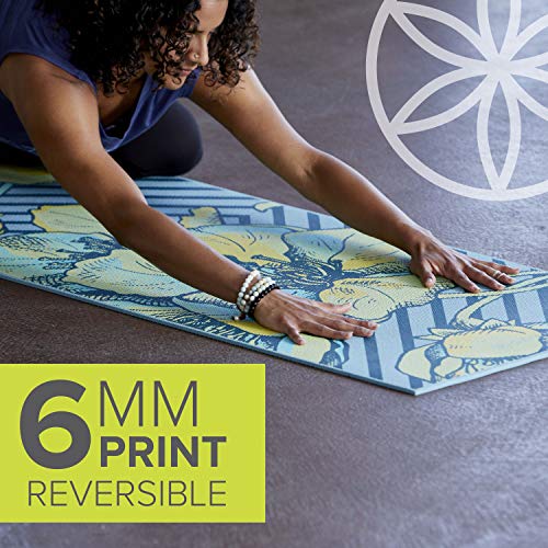 Image of Gaiam Yoga Mat - Premium 6mm Print Reversible Extra Thick Non Slip Exercise & Fitness Mat for All Types of Yoga, Pilates & Floor Workouts (68 inch x 24 inch x 6mm Thick)