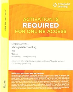 Product Bundle Bundle: Managerial Accounting, Loose-Leaf Version, 14th + CengageNOWV2, 1 term Printed Access Card Book