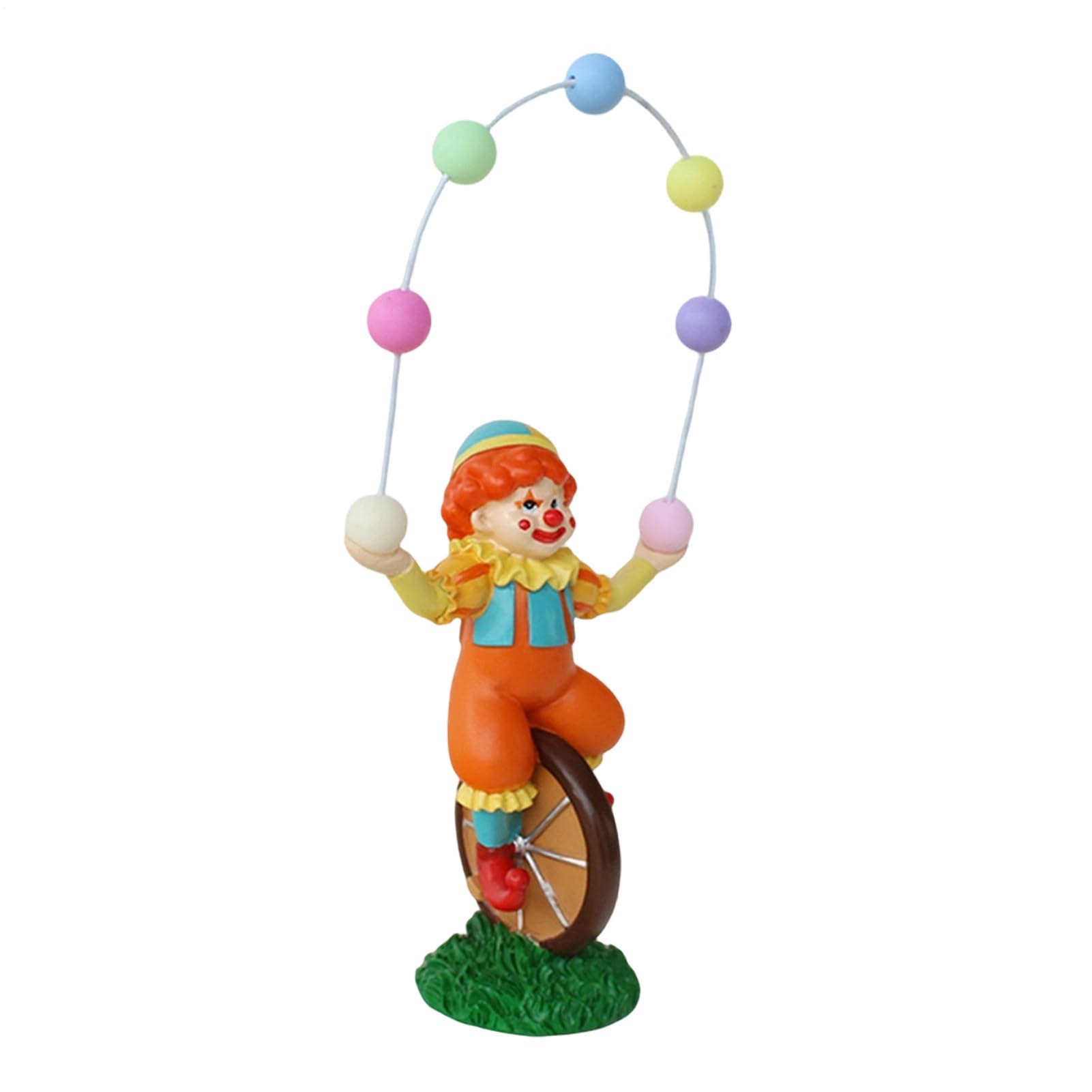 Statues drôles artisanales de clown en résine pour étagère au design épuré