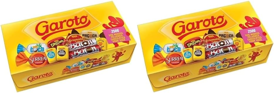 Bombons Sortidos 300 gr. 2 PACK (Crocante, Talento Maracuja, Talento Duo Caramelo, Baton, Caribe, Pacoca, Coco)