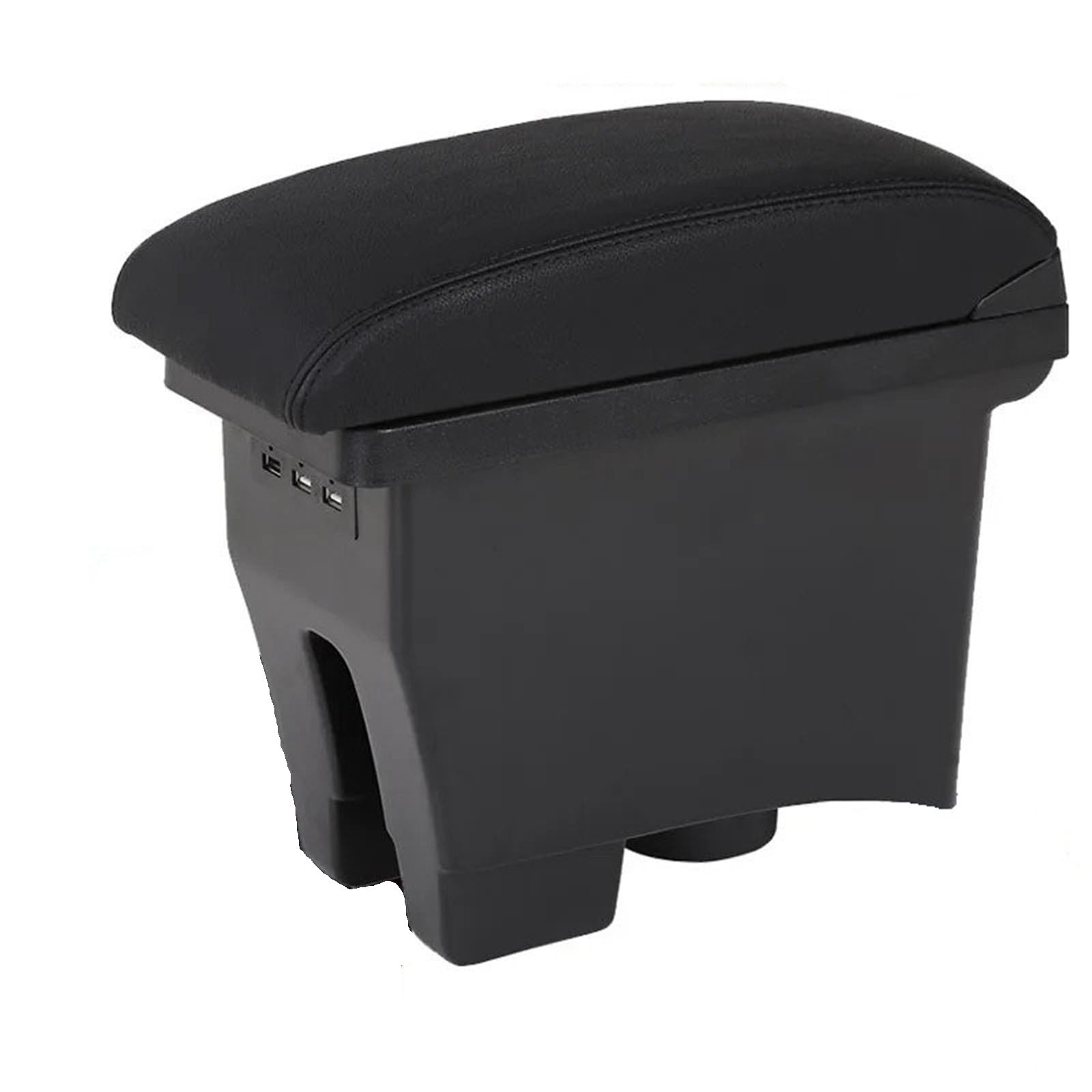 Mittelarmlehne Für VW POLO Mk5 6R 2012-2018 Auto Armlehne Box Lagerung Box Auto Mittelkonsole Armlehne Box(B black line Corium)