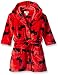 Little Blue House By Hatley Boys' Fleece Robe - Moose On Red