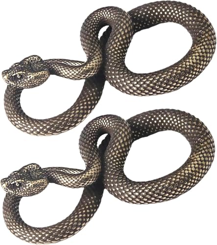 Set de 2 Figuras de Serpiente en Bronce Vintage