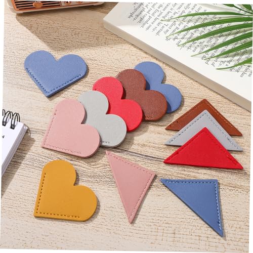 Marque pages cuir DOITOOL triangles colorés accessoires de lecture pour amateurs
