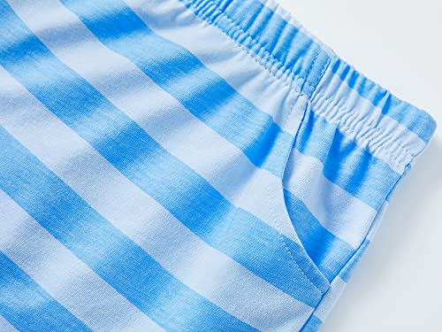 Sloth Pajamas For Girls Kid Size 10 – Summer Blue Tee & Shorts Loungewear 2 Piece Pj Set #TOP5