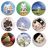 Toro Inoue Cat Kawaii Badge Soft Button Lapel Anime Pin Decor Brooch Jewelry Decoration Gift (6pcs)