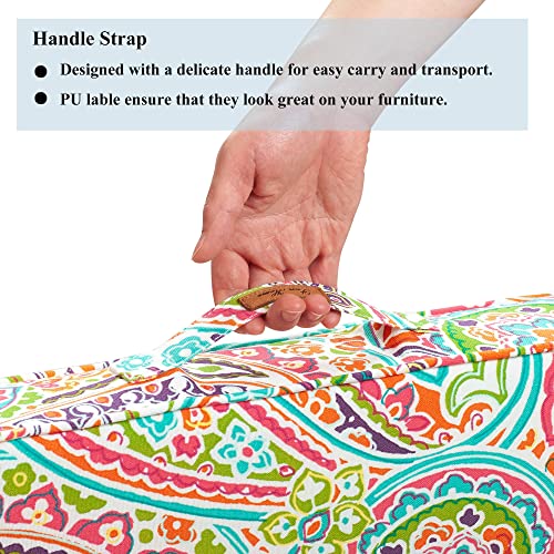 Funhome Outdoor Bench Cushion 42 X 18 Inch,Waterproof Patio Furniture Swing Cushion,Patio Loveseat Cushion With Handle And Straps, Garden Sofa Settee Couch Swing Pads 1 Pack, Melora Paisley #TOP5