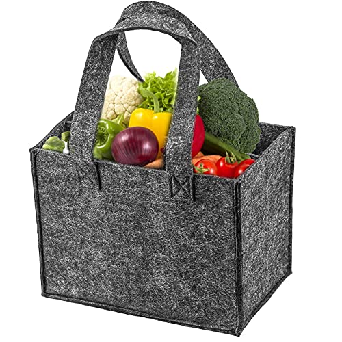 NC NC Wandefol Sac à Bouteille Porte-Bouteille en Feutre avec séparateur séparé pour 6 Bouteilles, Parfait pour Pique-Nique, Voyage, fête, Gris, Taille Unique – vue 7