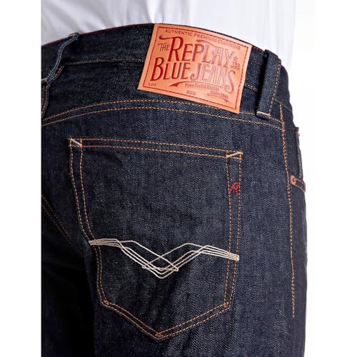 Vêtements Replay Pantalon DERYCK COUPE REGULAR Royal Eagle pour Accessoires - vue 9