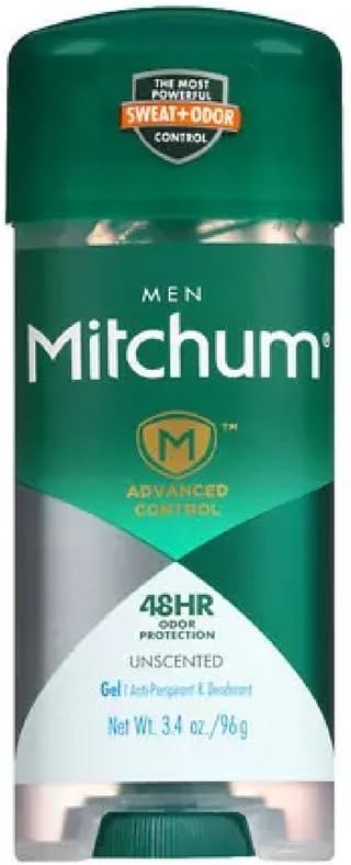 Desodorante antitranspirante Mitchum em gel sem fragrância para homens, Pacote com 4