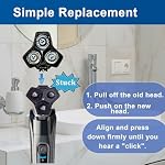 SH71 Replacement Heads Compatible with Philips Shavers Series 7000